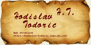 Hodislav Todorić vizit kartica